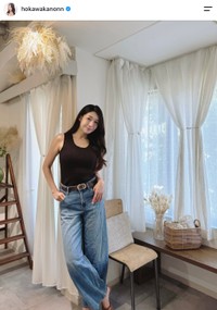穂川果音さん、上下ユニクロコーデ披露（本人の公式インスタグラムから）