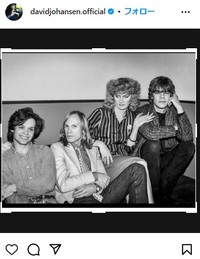 デヴィッド・ヨハンセンさんのインスタグラム＠davidjohansen.officialより