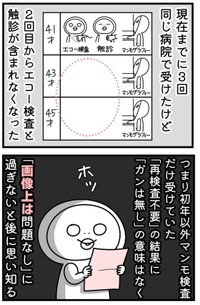 【漫画】『しろめちゃん・45歳・シンママ乳がん列伝』3（しろめちゃんさん提供）