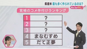 ササニシキ？ひとめぼれ？　宮城県で最も生産されているコメの品種は