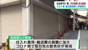 仙台朝市の青果店　今庄青果が自己破産手続き　負債額約２億３１００万円　コロナや輸送費高騰で業績悪化