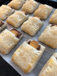 お菓子作りスキルがなくても超絶美味い「アンパンマンおひるねチョコパイ」はこちら（やまさん提供）