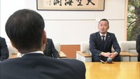 カマタマーレ讃岐　上村新監督らが知事に意気込み「Ｊ2復帰で香川を元気に」
