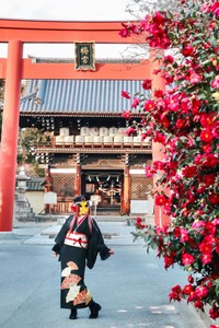 マダムに絶賛された和洋折衷の着物コーデ／小紅さん（@kobenibiyori）提供