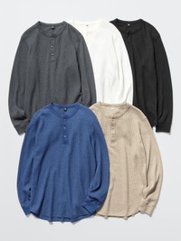 ワッフルヘンリーネックTシャツ（提供写真）