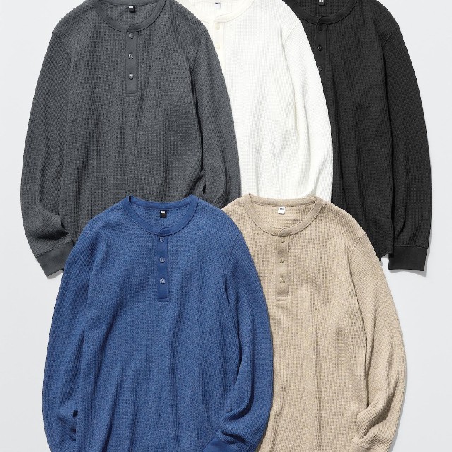 ワッフルヘンリーネックTシャツ（提供写真）