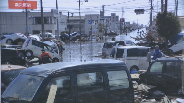 岡山市の職員が撮影した宮城県石巻市の様子