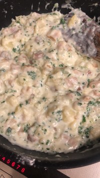 クリームソース完成ですわね（提供：お菓子作り お嬢様さん）