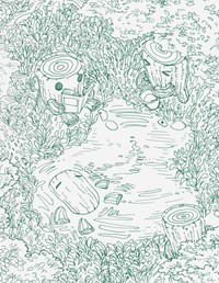 オリジナルキャラクターの『切り株』くん／apipoさん（@apipo1113）提供