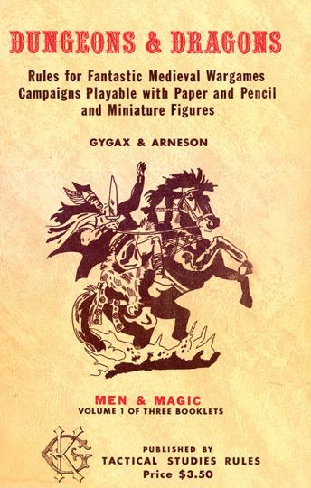 1974年版「D&D」のルールブックの1冊、Men & Magicの表紙。