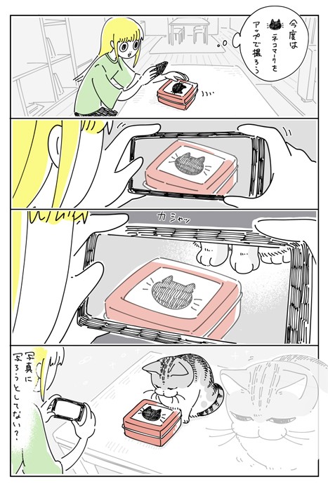 漫画「さりげなく写りたい」