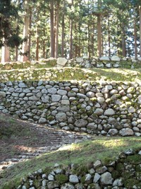 七尾城跡の階段状の石垣が地震で多数崩落したという。写真は地震前に撮影されたもの（（photoACより「 みつまめ」さん撮影、イメージ画像）