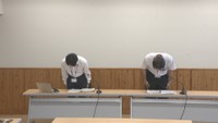 危機管理課の会見　岡山県庁