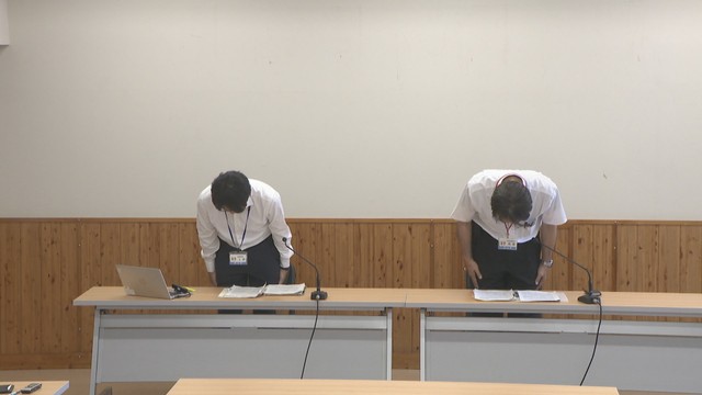 危機管理課の会見　岡山県庁