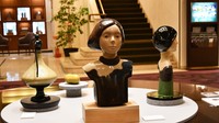 展示されている漆芸作品（リーガホテルゼスト高松提供）