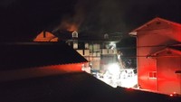 火事の現場(倉敷市玉島) 視聴者提供