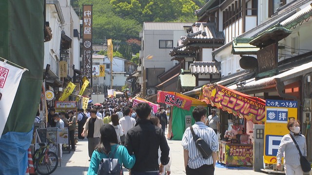 GWの香川県の主な観光地の人出　一日当たり約5万人　2022年から微増