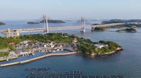 ゲート通過後は、海に囲まれたのどかな島がお出迎え！／歩鉄の達人さん（@hotetunotatujin）提供