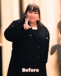 ダイエット前は黒い服ばかりを選んでいたというひさなさん／ひさなさん（@hisana_diet）提供