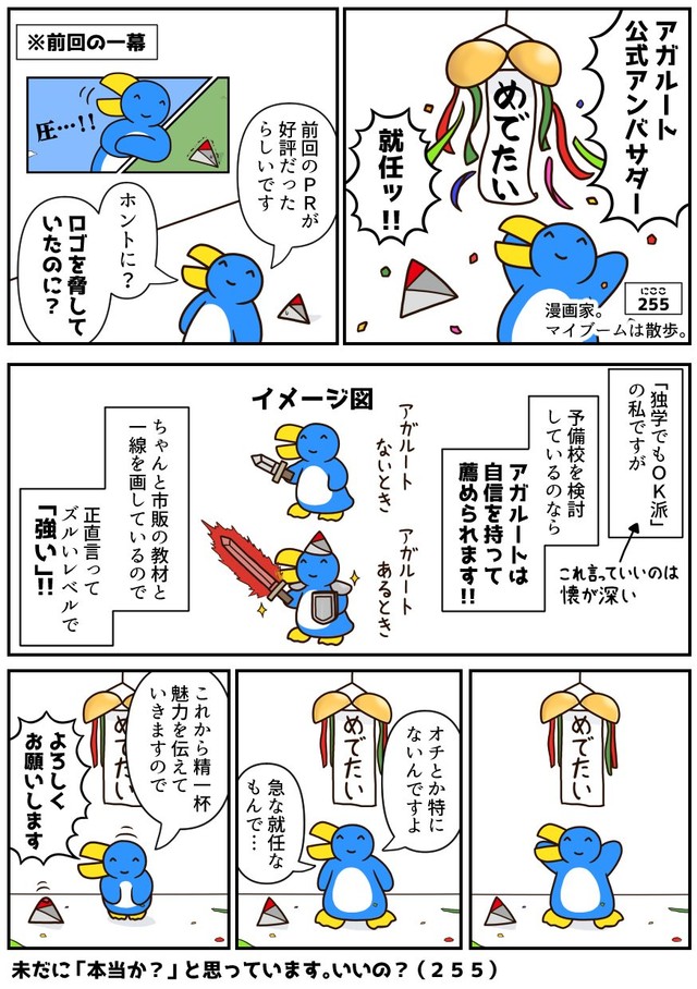 アガルートアカデミーのアンバサダーに就任した255さん（255さん提供）