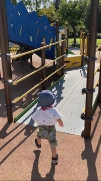 Tくんは公園で元気に遊べるようにもなった