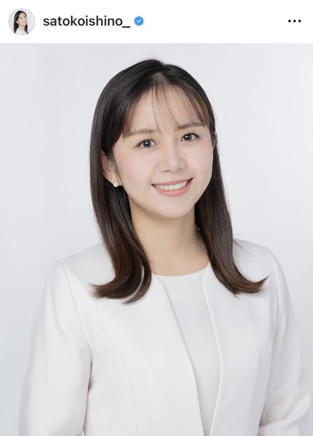 石野智子アナのインスタグラム＠satokoishino_より