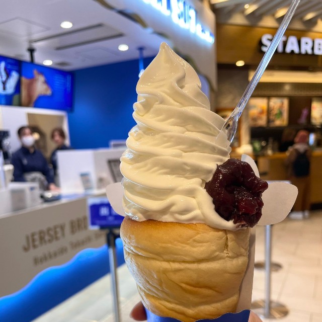こちらが話題のソフトクリーム（なぐもさん提供）