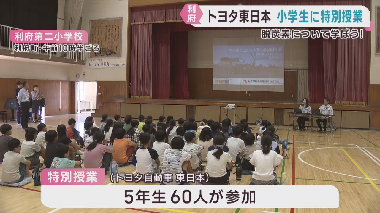 小学生がカーボンニュートラルを学ぶ　トヨタ自動車東日本が特別授業