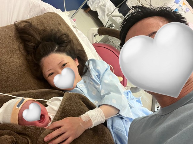 悪性リンパ腫を乗り越え息子を出産／かなさん（@kananan_95）提供
