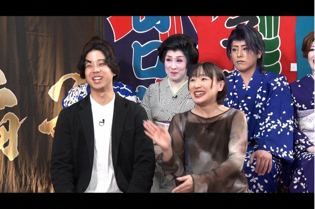 芝居経験のない新婚夫と家族劇団の次女＝「新婚さんいらっしゃい！」ⓒABCテレビ