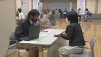 ハローワーク岡山と岡山市が行った会社説明会の様子