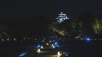 岡山後楽園で「夏の幻想庭園」始まる　園内の名所を明かりで照らす　高校生がデザインした作品も