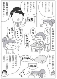 【漫画】『梅雨真っ盛り〜〜〜低気圧による頭痛で辛い皆様に届け〜！とりあえず片頭痛ならアイス食べましょ〜！』3　© JunSato／NaomiAbe