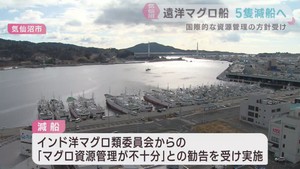 宮城・気仙沼港の遠洋マグロ船　５隻減船へ　資源管理方針を受け
