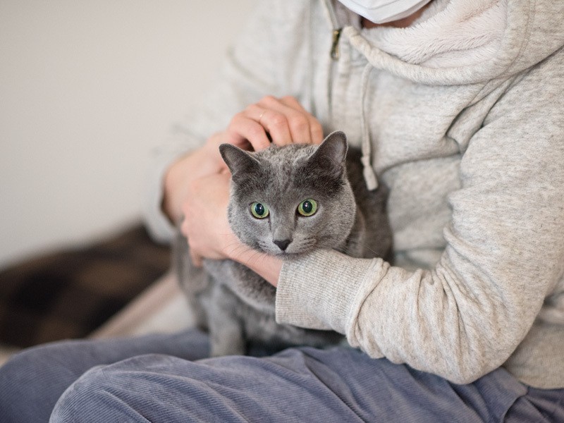 「お母さんのところが一番安心、隠れなくて平気よ」（小林写函撮影）