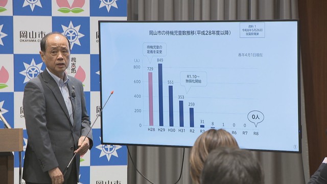 岡山市の会見　岡山市役所