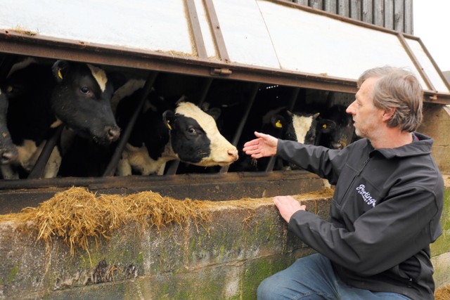 ハーティントン・クリーマリーは乳牛を飼う農場に併設されている=2021年3月3日、英中部ダービーシャー、和気真也撮影
