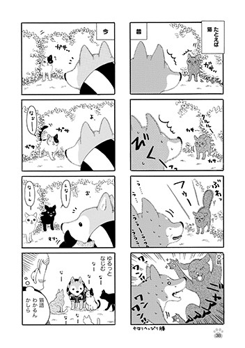 昔と今では散歩で会う「猫」の態度も違う「じじ柴ハチさんは、今日も生きています。」より（竹書房提供）