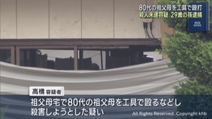祖父母を工具で殴り殺害しようとした疑い　孫の男を逮捕　宮城・大崎市