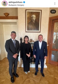 夫とともにハンガリーを訪れた東原亜希さん（本人のインスタグラムから）