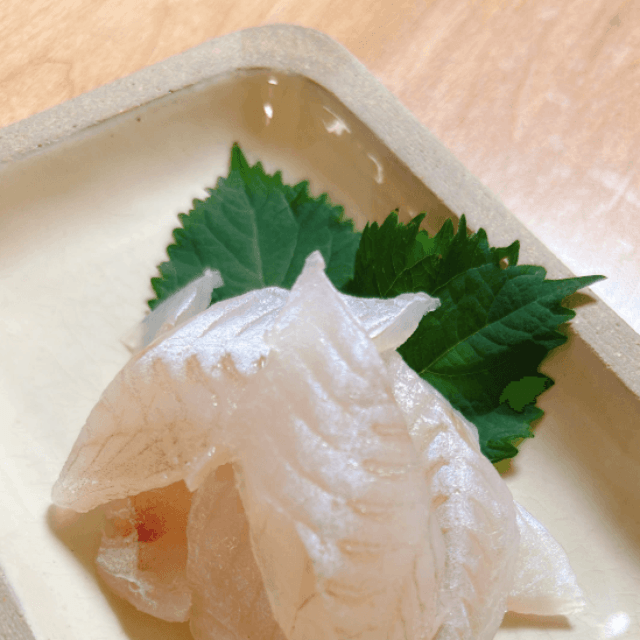 大きいキス限定メニューのお刺身 画像提供：中山愛さん