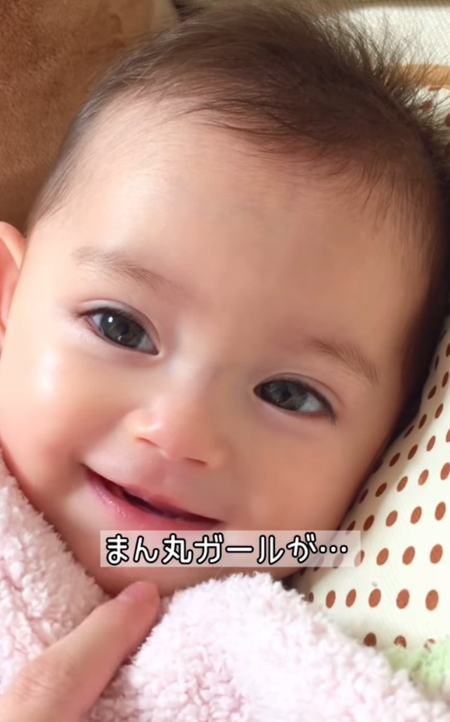 まん丸なお顔が特徴的な娘さん（0歳）／投稿主提供
