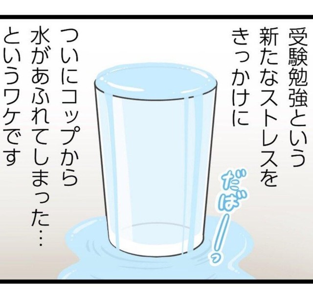 受験勉強よりも前からストレスがあったように推測される（春乃おはなさん提供）