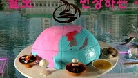 第５回「菓子造形展」が平壌で開催された（ロイター）
