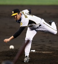 力投を見せる阪神時代の下柳