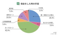 借金をした時の手段（提供画像）