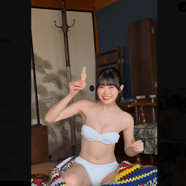「FLASH」（26年5月26日発売号）に登場した百田彩夏のオフショット　本人のX（@momosaya_38）より