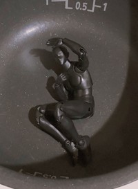 デッサン人形よ、何だそのポーズは？（千景さん提供）