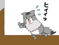 あまりの反撃の強さに逃げ出すポキ（まんぼう！さん提供）