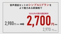 大手3社が新料金プランを発表（アハモ）